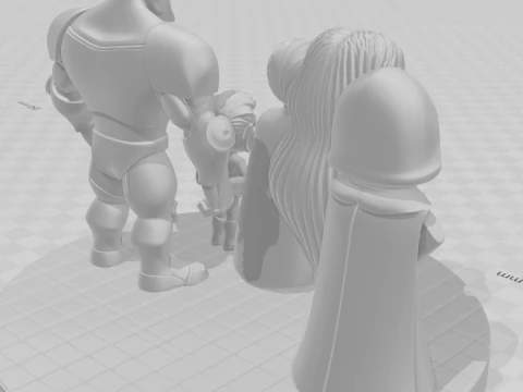 Bonecos 3d style manga anime teen titans jovens titans style caricato 3D Print Model