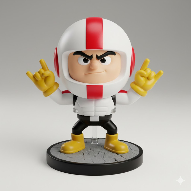 Bonecos 3D-Stil Manga Anime Kick Buttowisk Stil Caricato 3D Druckmodell .c4d .max .obj .3ds .fbx .stl .blend