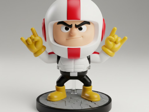 Bonecos 3D-Stil Manga Anime Kick Buttowisk Stil Caricato 3D Druckmodell