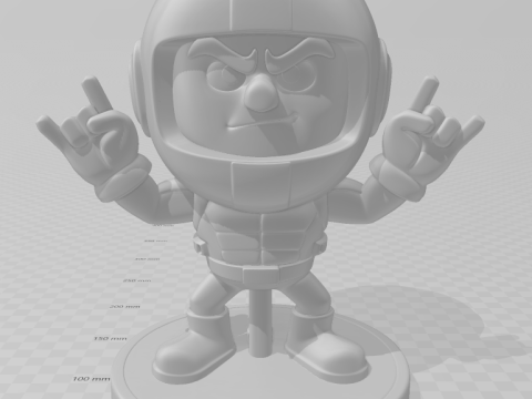 Bonecos 3D-Stil Manga Anime Kick Buttowisk Stil Caricato 3D Druckmodell