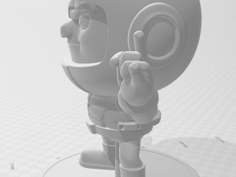 Bonecos 3D-Stil Manga Anime Kick Buttowisk Stil Caricato 3D Druckmodell