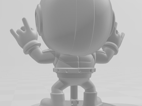 Bonecos 3D-Stil Manga Anime Kick Buttowisk Stil Caricato 3D Druckmodell