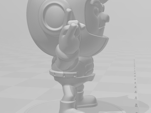 Bonecos 3D-Stil Manga Anime Kick Buttowisk Stil Caricato 3D Druckmodell