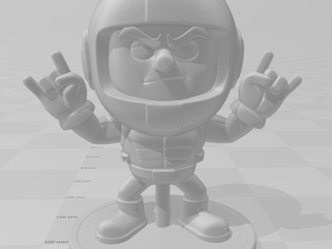 Bonecos 3D-Stil Manga Anime Kick Buttowisk Stil Caricato 3D Druckmodell