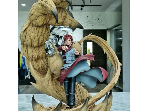Bonecos 3D styl manga anime naruto gaara styl caricato Model do druku 3D