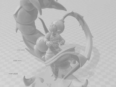 Bonecos 3d style manga anime naruto gaara style caricato 3D Print Model