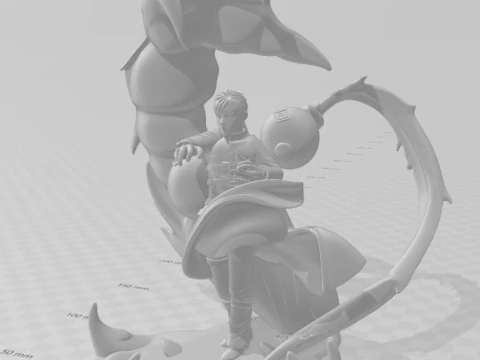 Bonecos 3d style manga anime naruto gaara style caricato 3D Print Model