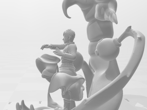 Bonecos 3d style manga anime naruto gaara style caricato Modello di stampa 3D