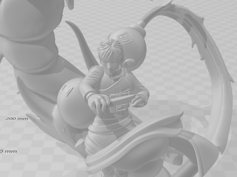 Bonecos 3d style manga anime naruto gaara style caricato Modello di stampa 3D