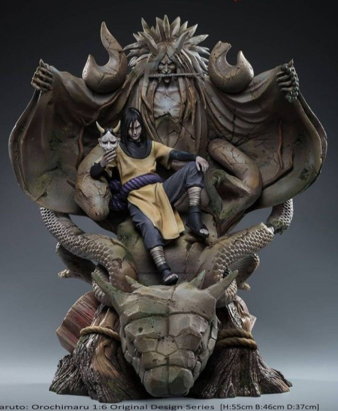 Bonecos 3d style manga anime naruto orochimaru style caricato Modello di stampa 3D .c4d .max .obj .3ds .fbx .stl .blend 