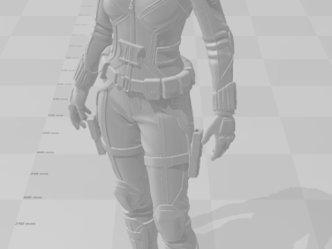 Bonecos 3D-Stil Manga Anime Natasha Romanov Stil Caricato 3D Druckmodell