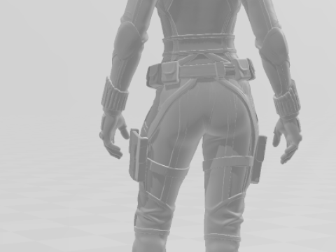 Bonecos 3D-Stil Manga Anime Natasha Romanov Stil Caricato 3D Druckmodell