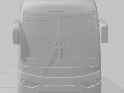 Bonecos 3D-Stil Manga Anime Onibus Bus Test Stil Caricato 3D Druckmodell