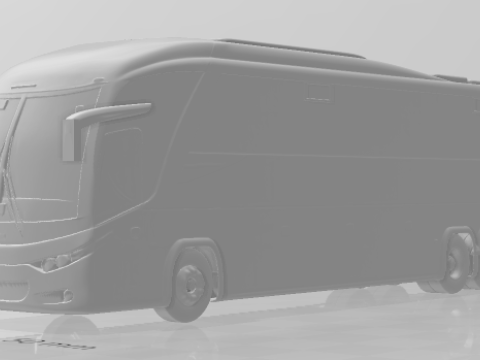 Bonecos 3D-Stil Manga Anime Onibus Bus Test Stil Caricato 3D Druckmodell