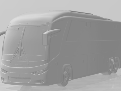Bonecos 3D-Stil Manga Anime Onibus Bus Test Stil Caricato 3D Druckmodell