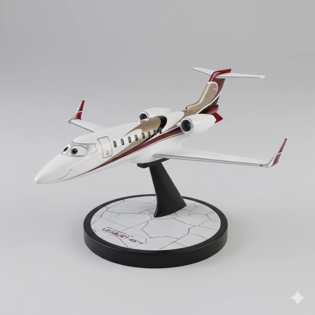 Bonecos 3d style manga anime learjet aviao plane style caricato 3D Print Model .c4d .max .obj .3ds .fbx .stl .blend 