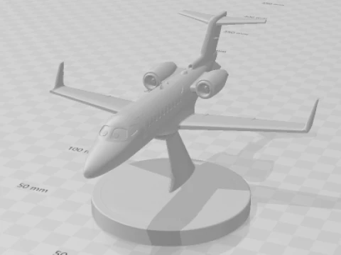 Bonecos 3d style manga anime learjet aviao plane style caricato 3D Print Model