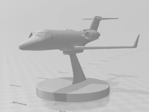 Bonecos 3d style manga anime learjet aviao plane style caricato 3D Print Model