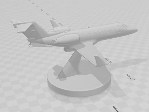 Bonecos 3d style manga anime learjet aviao plane style caricato 3D Print Model