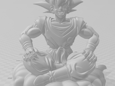 Bonecos estilo 3d mangá anime dragonball goku estilo caricato Modelo de Impressão 3D