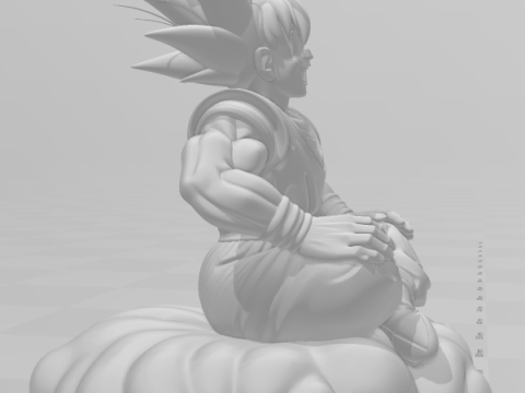 Bonecos estilo 3d mangá anime dragonball goku estilo caricato Modelo de Impressão 3D