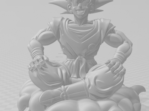 Bonecos estilo 3d mangá anime dragonball goku estilo caricato Modelo de Impressão 3D