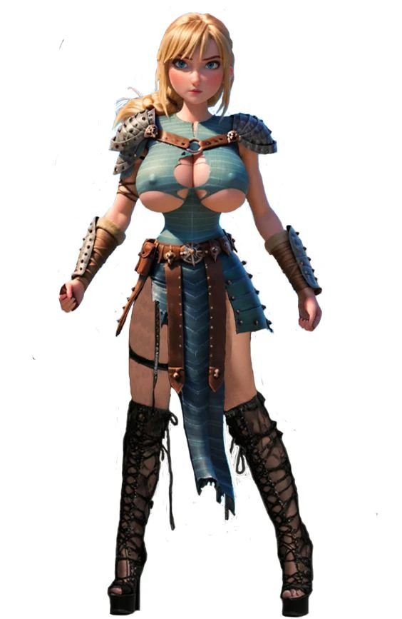 Bonecos 3d style manga anime women lolli astrid dragon train style caricato 3D Print Model .c4d .max .obj .3ds .fbx .stl .blend 