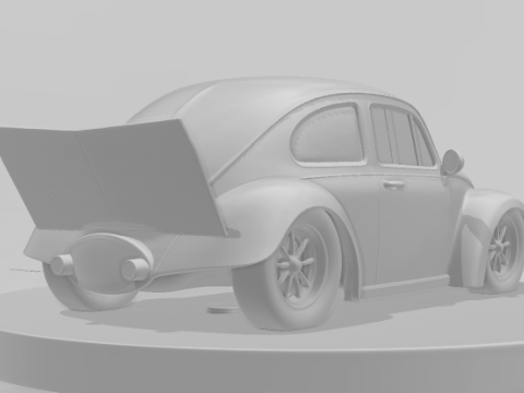 Bonecos 3d stil manga anime araba yarışı dragrace tarzı karikatür 3D Baskı Modeli