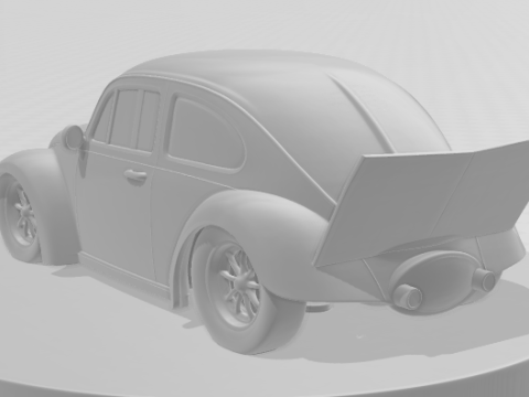 Bonecos 3d stil manga anime araba yarışı dragrace tarzı karikatür 3D Baskı Modeli