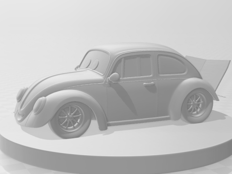 Bonecos 3d stil manga anime araba yarışı dragrace tarzı karikatür 3D Baskı Modeli