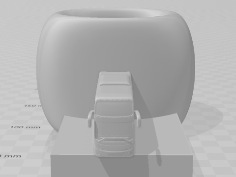 Bonecos 3d style manga anime portapenne da corsa in stile autobus caricato Modello di stampa 3D