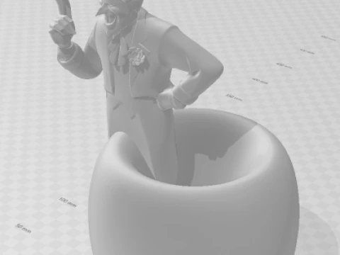 Bonecos 3d style manga anime joker pen holder coringa style caricato 3D Print Model