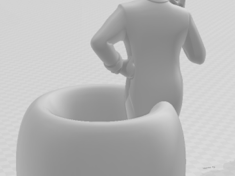 Bonecos 3d style manga anime joker pen holder coringa style caricato 3D Print Model