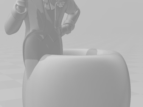 Bonecos 3d style manga anime joker pen holder coringa style caricato 3D Print Model