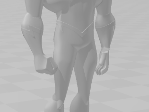 Bonecos 3D-Stil Manga Anime DC Heroes Flash-Stil Caricato 3D Druckmodell