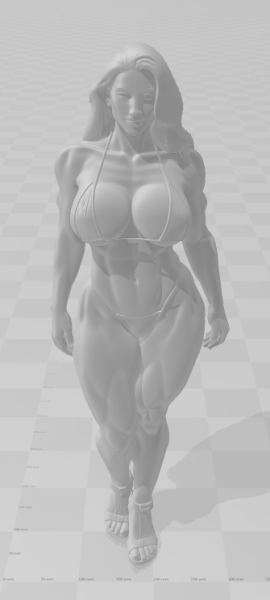 Bonecos 3D-Stil Manga Anime Frauen Lolli-Stil Caricato 3D Druckmodell .c4d .max .obj .3ds .fbx .stl .blend