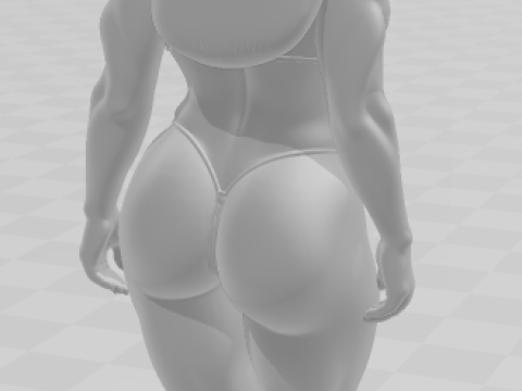 Bonecos 3D-Stil Manga Anime Frauen Lolli-Stil Caricato 3D Druckmodell