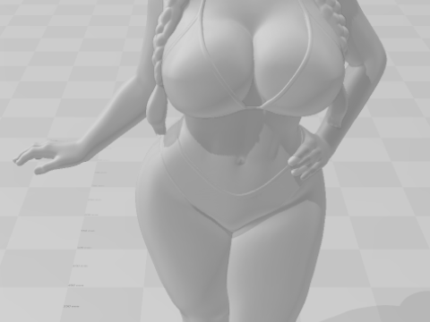 Bonecos 3d style manga anime women lolli style caricato Modello di stampa 3D