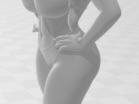 Bonecos 3d style manga anime women lolli style caricato 3D Print Model