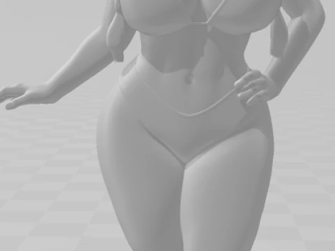 Bonecos 3d style manga anime women lolli style caricato 3D Print Model