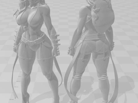 Bonecos 3d style manga anime women lolli style caricato 3D Print Model
