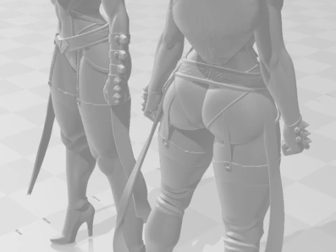 Bonecos 3d style manga anime women lolli style caricato 3D Print Model