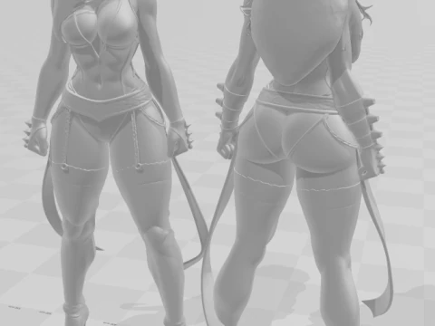 Bonecos 3d style manga anime women lolli style caricato 3D Print Model