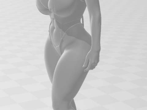 Bonecos estilo 3d manga anime mujeres estilo lolli caricato Modelo de impresión 3D