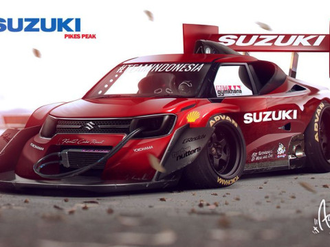 Bonecos 3d style manga anime car race reli gaya puncak caricato Model Cetak 3D