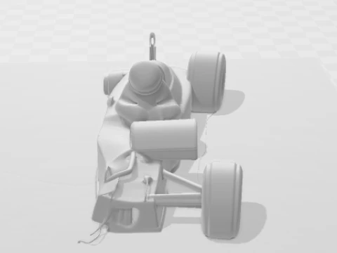 Bonecos 3d style manga anime car race f1 senna style caricato 3D Print Model