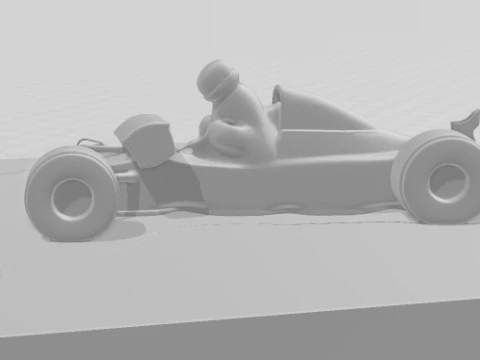 Bonecos 3d style manga anime car race f1 senna style caricato 3D Print Model