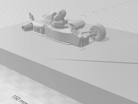Bonecos 3d style manga anime car race f1 senna style caricato 3D Print Model