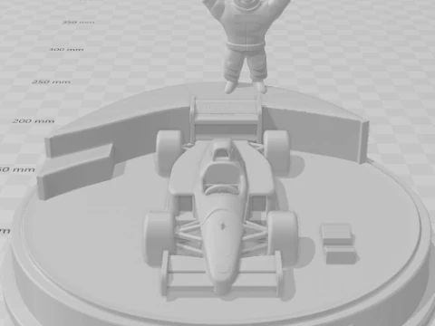 Bonecos 3d style manga anime car race f1 senna style caricato 3D Print Model