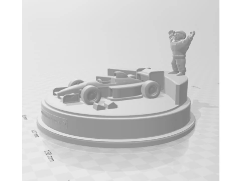 Bonecos 3d style manga anime car race f1 senna style caricato 3D Print Model